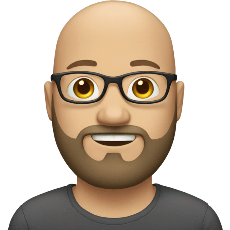 bald white man with beard and glasses emoji