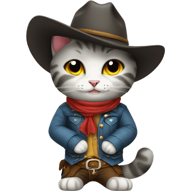 Cowboy cat emoji