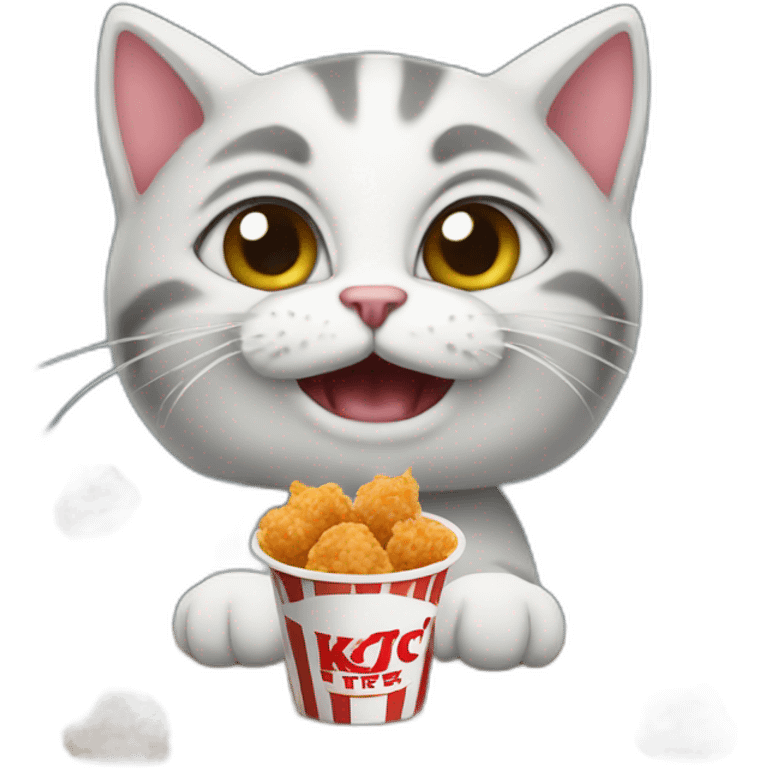 kitten eat kfc bites emoji