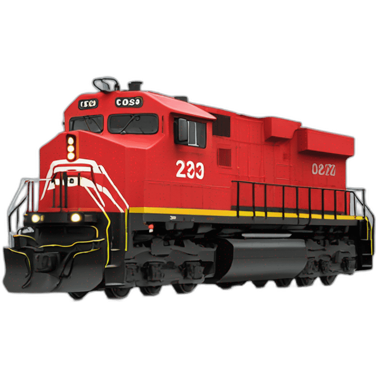 Red CP RAIL freight locomotive emoji