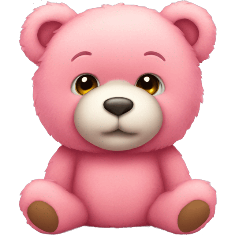 Pink cute teddy bear  emoji