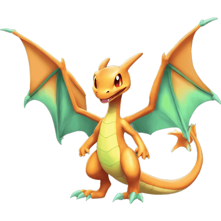 Metallic Flygon-Charizard full body emoji