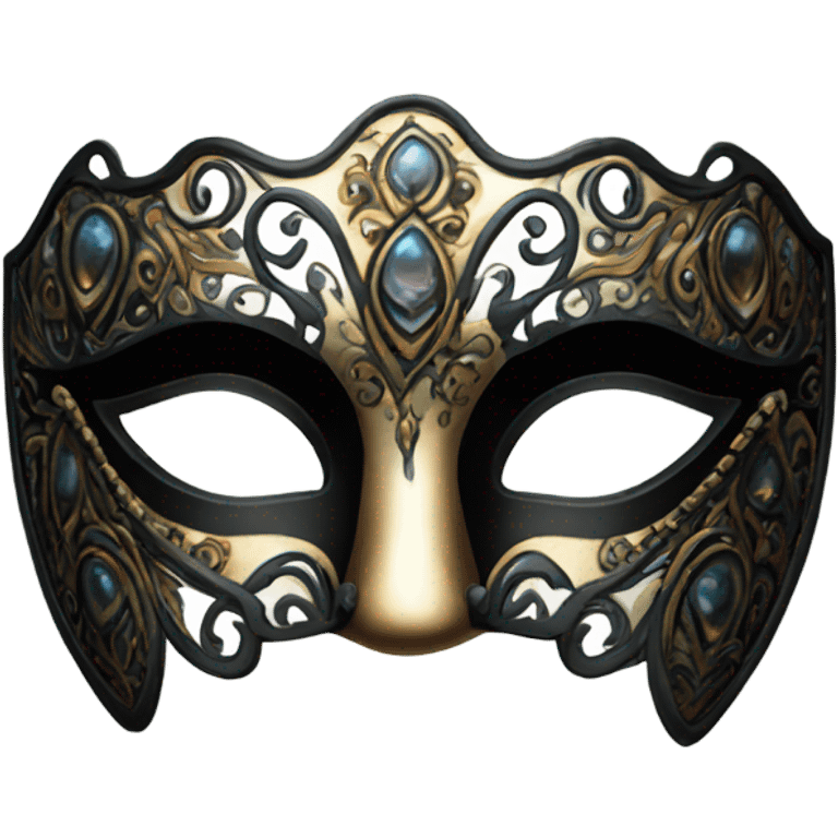 Masquerade eye mask thin nose emoji