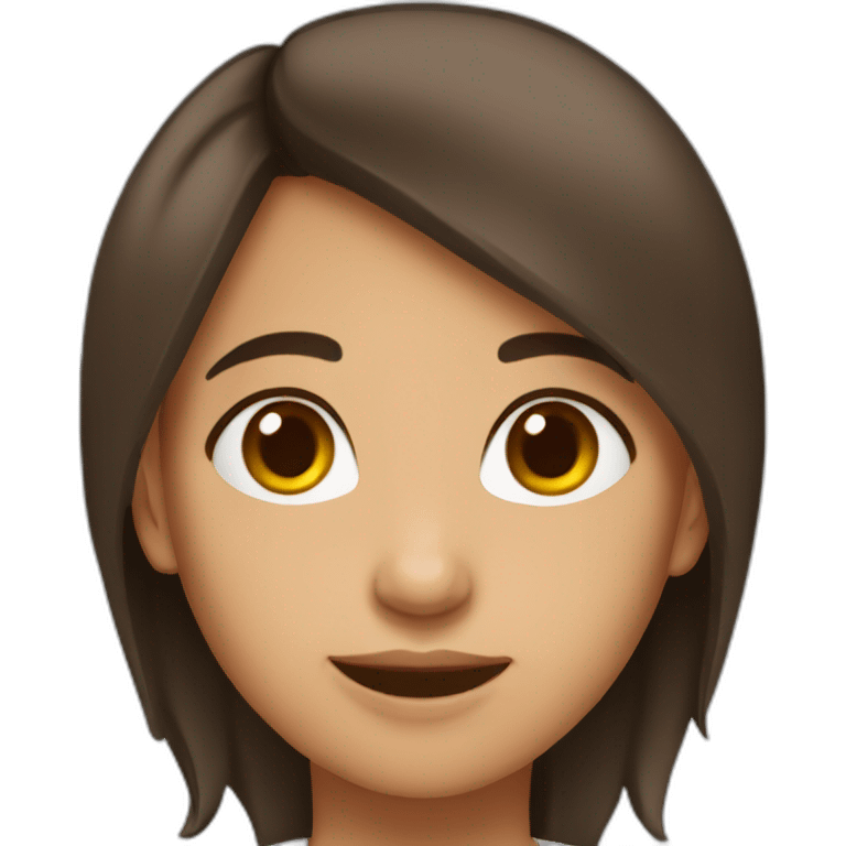 Fille brune care emoji