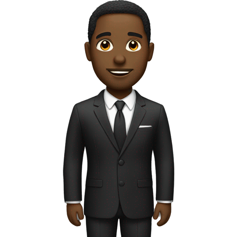 black man in a suit emoji