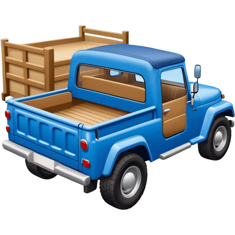 Blue Jeep truck with truck bed emoji