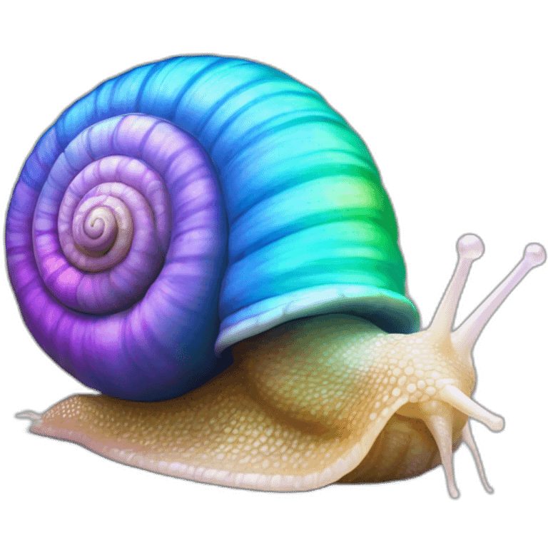 Iridescent snail emoji