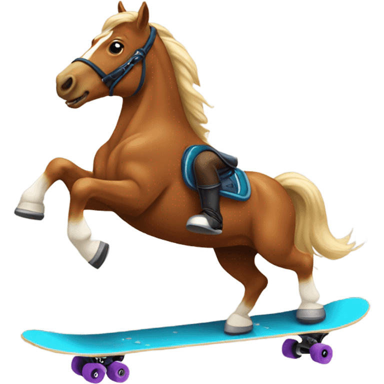 Horse skateboarding  emoji