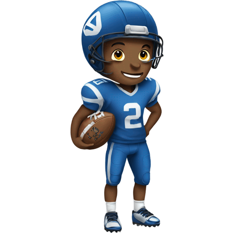 A boy playing football  emoji