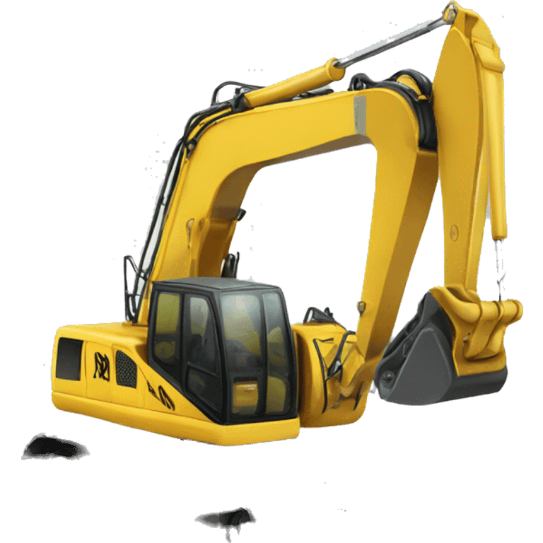 Yellow excavator  emoji