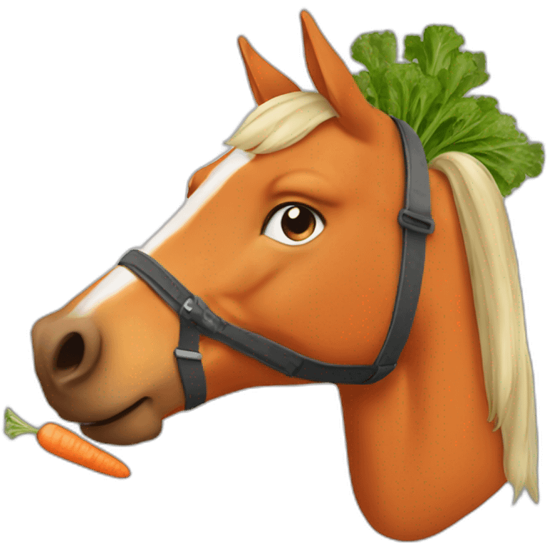 Horse-eating-carrot emoji