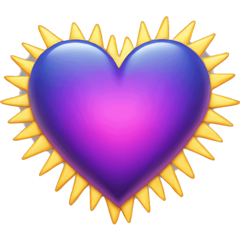 sunburst scale heart emoji