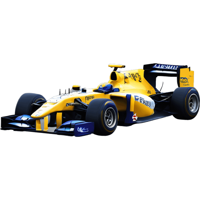 fernando alonsos renault r25 formula 1 car sideways emoji