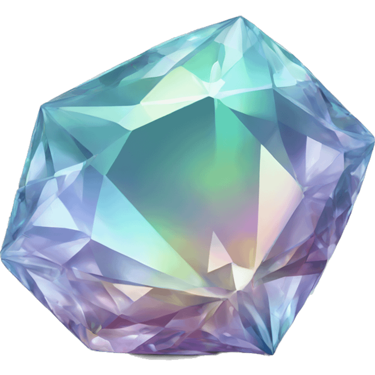 56-carat iridescent diamond crystal cluster emoji