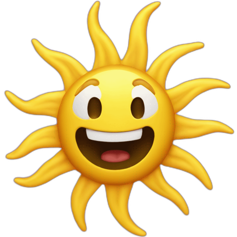 Sun from the Teletubies getting crazy emoji