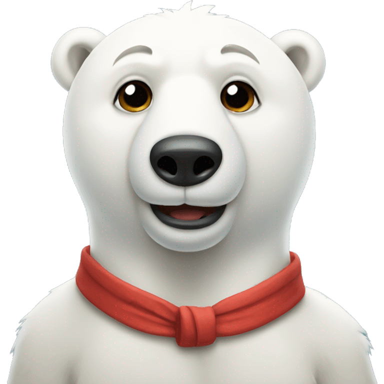 polar bear with a bow  emoji