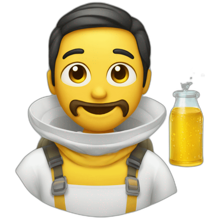 Beekeeper drinking hydromel emoji