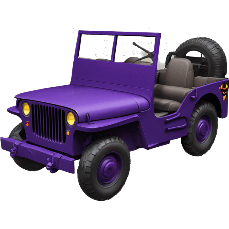 Batgirl 1942 Willy’s purple gloss army jeep emoji