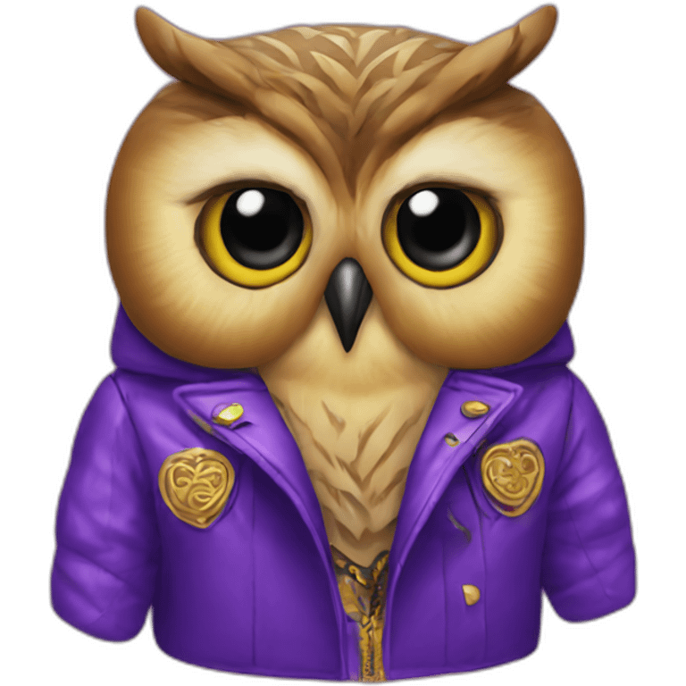 The owl in the versace coat emoji