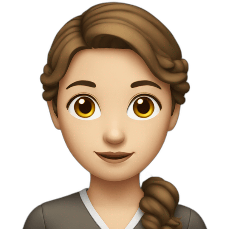 young girl teacher with brown hair emoji