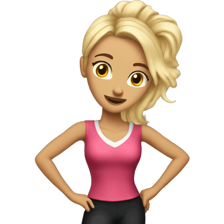 Dancing teacher women blonde  emoji