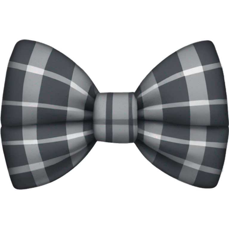 Gray plaid bow emoji