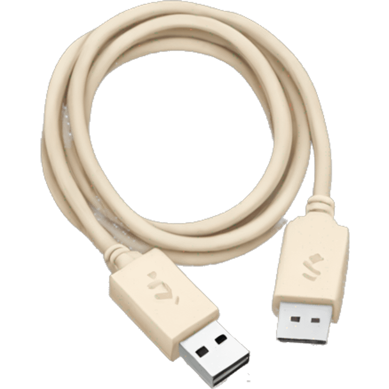 Beige usb cable emoji