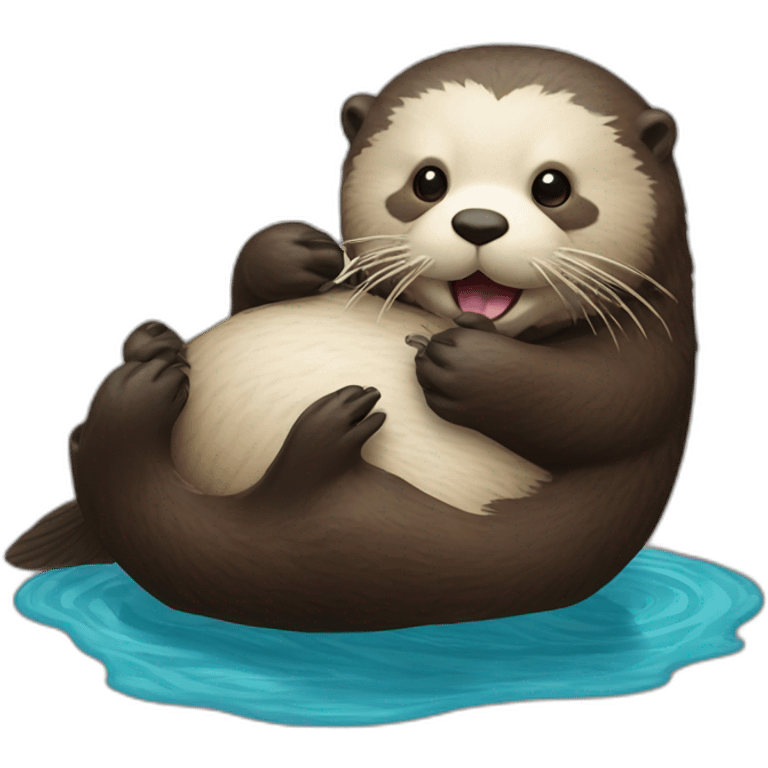 seaotter-eat emoji