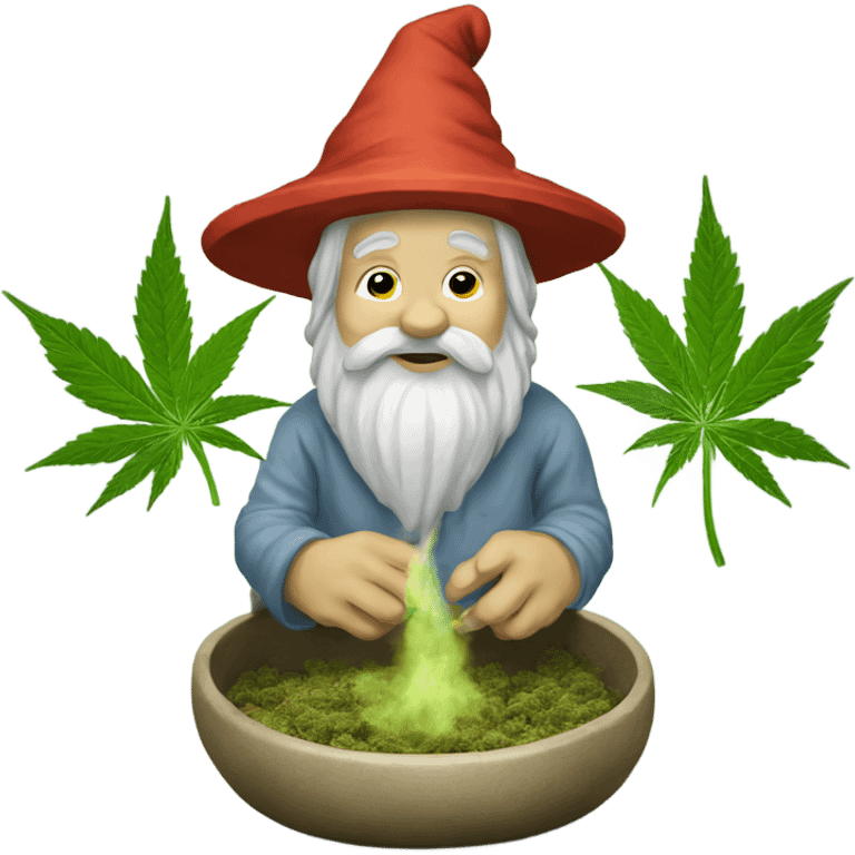 Pot gnome spiritual weed cannabis  emoji