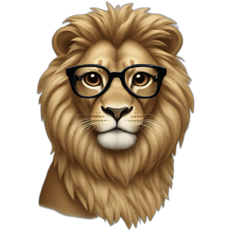 Lion with dior glasses emoji