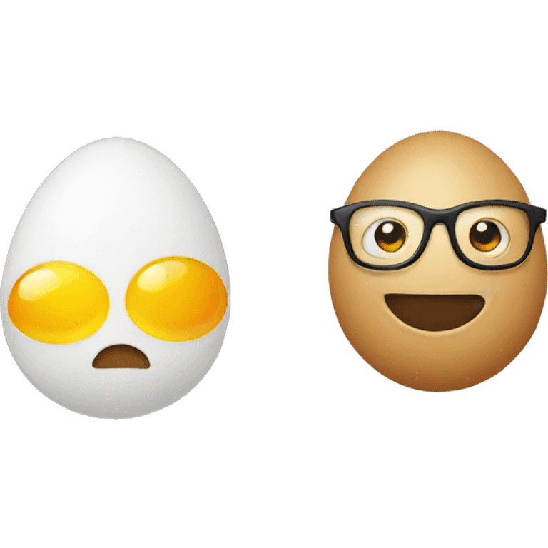 Egg combined with nerd emoji emoji