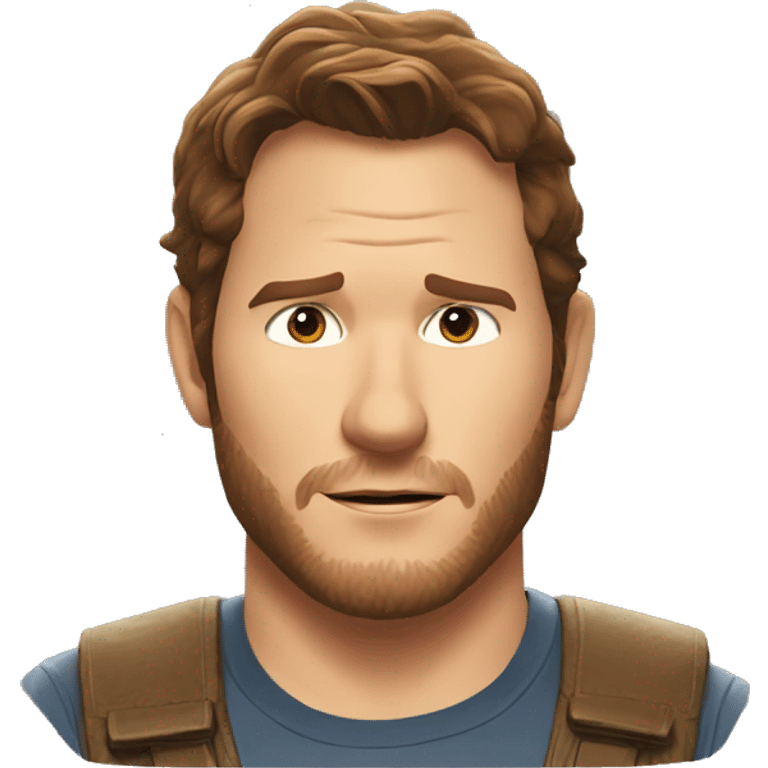 Chris pratt from Jurassic world full emoji