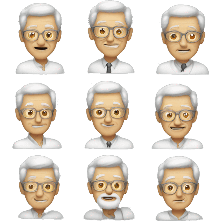 Senior use glass emoji