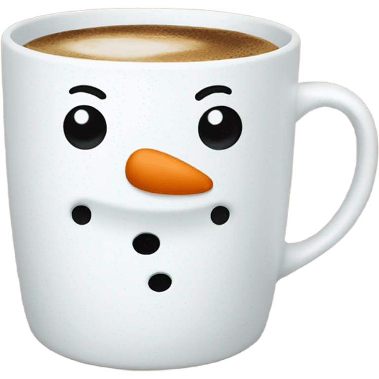 Snowman coffee cup  emoji