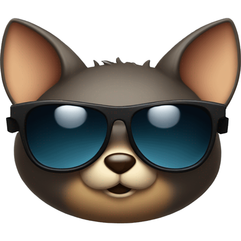 A bat wearing sunglasses  emoji