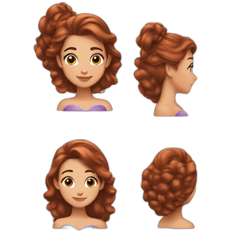 disney princess chestnut hair emoji