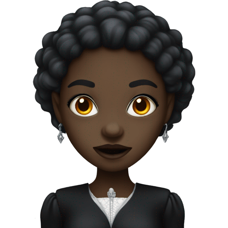 Black Girl vampire  emoji