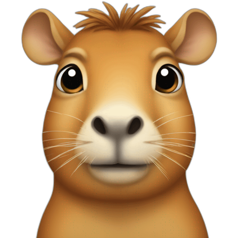 Capivara with a thing face emoji