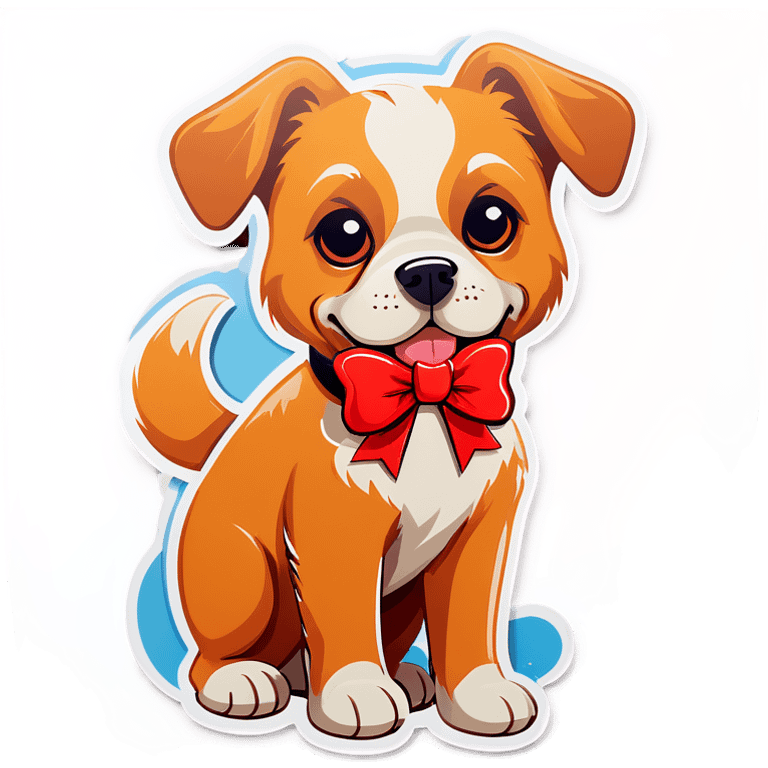 dog with bow emoji