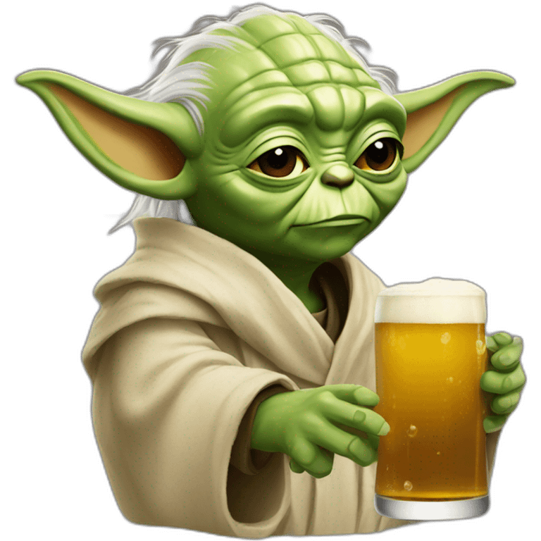 Yoda drink beer emoji