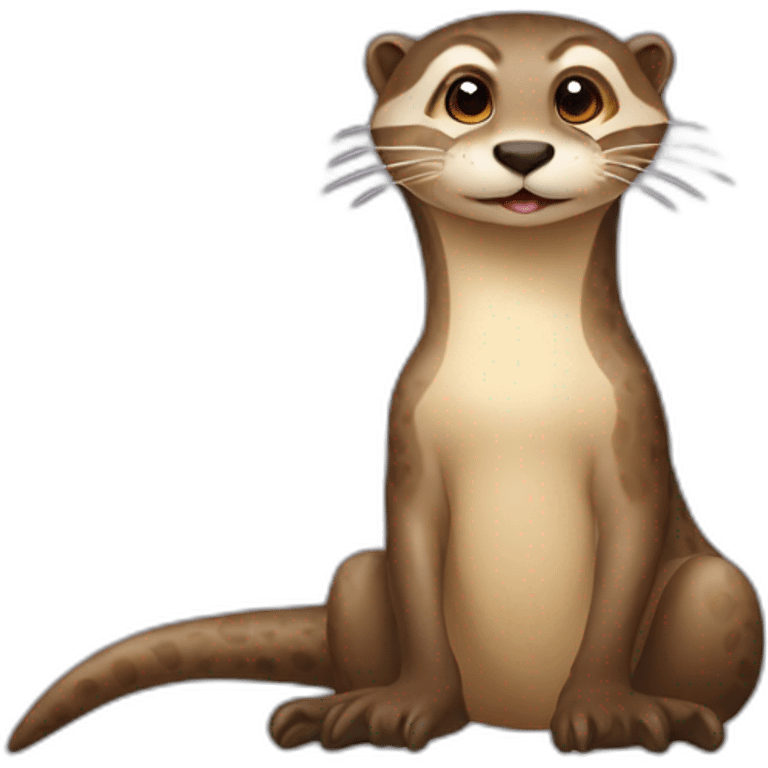 Loutre sur girafe emoji