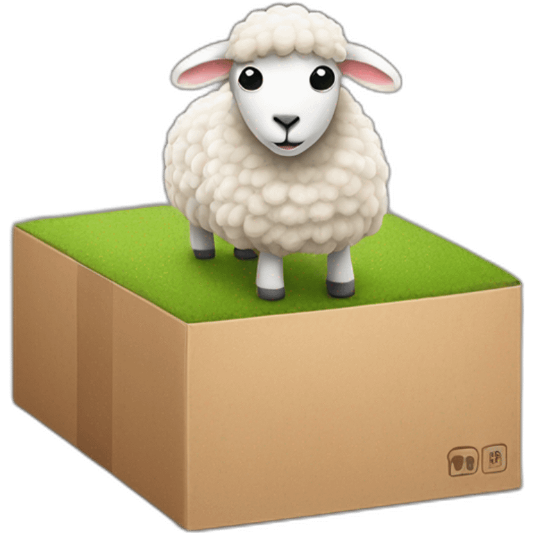 sheep on the box emoji