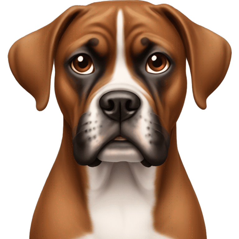 Create a Brown Boxer dog with Christines head  emoji