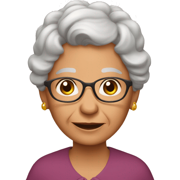 A grandma with a ruband emoji