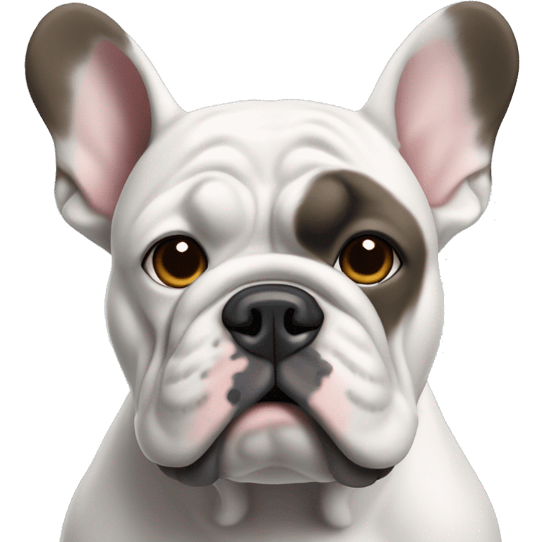 Blue frech bulldog with floppy ears emoji