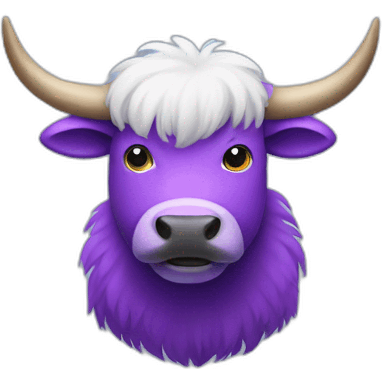 fluffy purple ox emoji