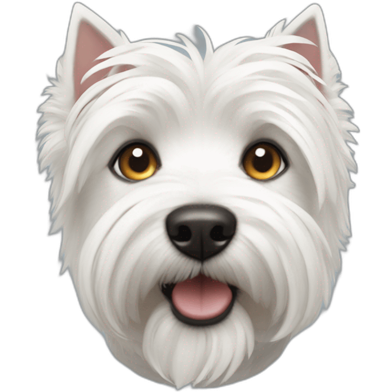 A Westie dog emoji