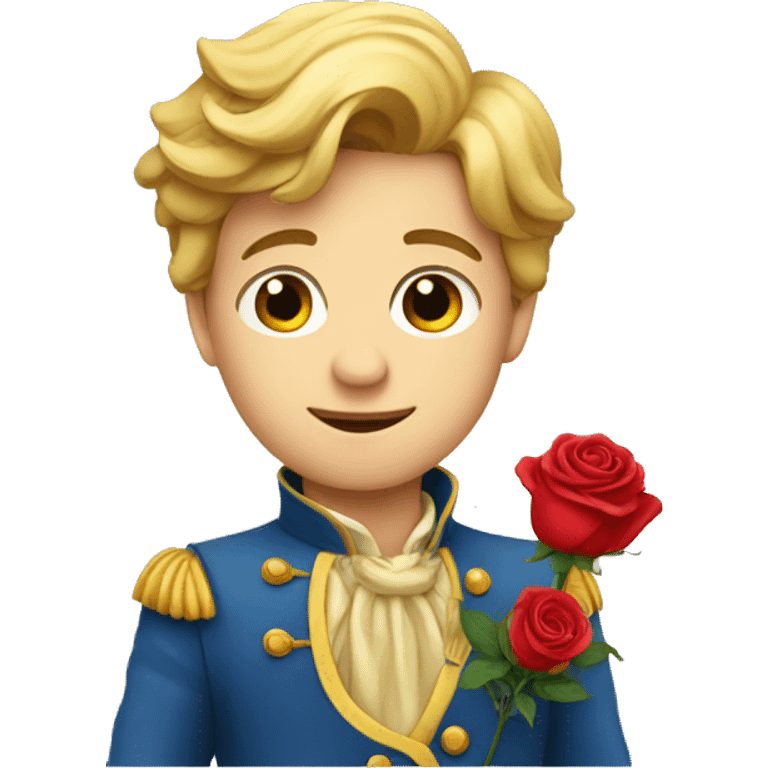 A little prince with a rose emoji