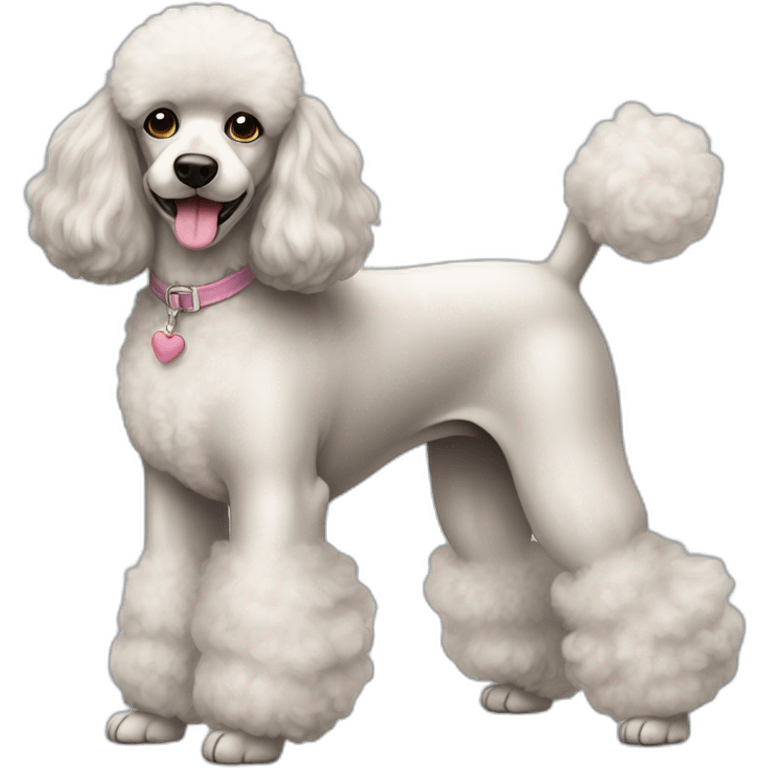 Dog Standart Poodle full body emoji