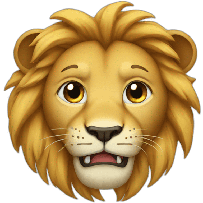 crying lion emoji